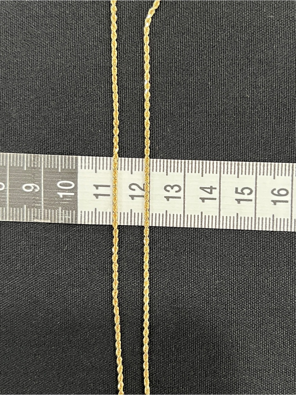 10K Gold 22in 1mm Rope Chain Necklace Women/Men - Picture 8 of 11